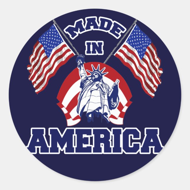GJORD I AMERIKA RUNT KLISTERMÄRKE (Framsida)