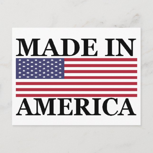 GJORD I AMERIKA VYKORT (Framsida)
