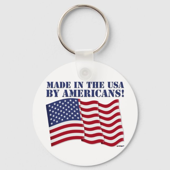 GJORD I USA AV AMERICANS! NYCKELRING (Framsida)