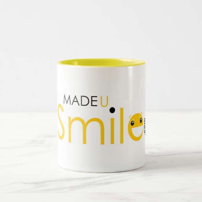 Gjord kaffemugg för U Smile.com (Center)