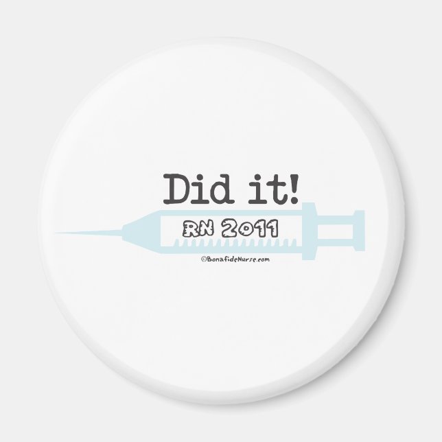 Gjorde det! RN 2012 Nurse Student Magnet (Framsidan)