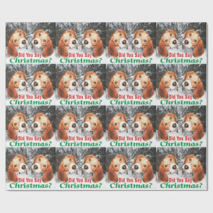 Gjorde du något att sägajul? Beagle som slår in Presentpapper