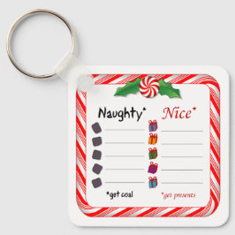 Gjorde du Naughty eller Nice List? Nyckelring