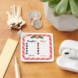 Gjorde du Naughty eller Nice List? Nyckelring