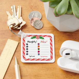 Gjorde du Naughty eller Nice List? Nyckelring
