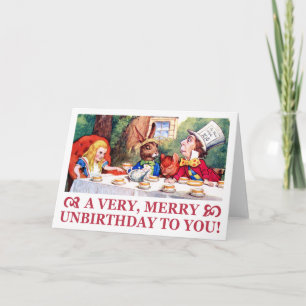 GJORDE HATTER ÖNSKEMÅL ALICE EN MYCKET ENBIRTHDAY! HELGKORT