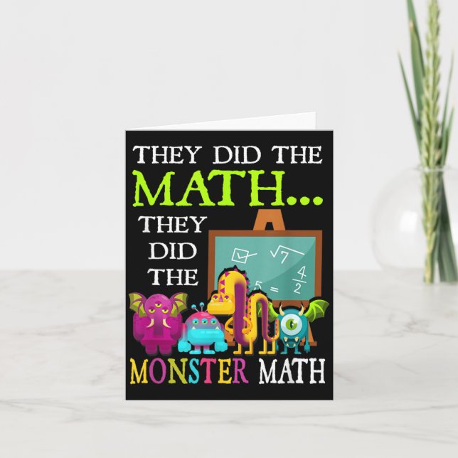 Gjorde Matten Gjorde Monster Matten Rolig Hallowee Kort (Framsida)