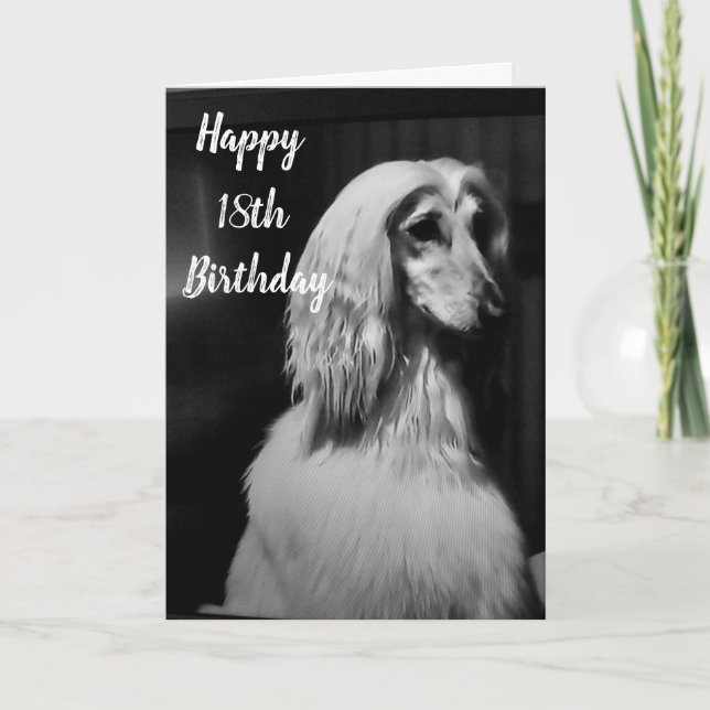 "GJORDE MIN HAIR BARA FÖR DIG" 18 BIRTHDAY-KORT KORT (Framsida)