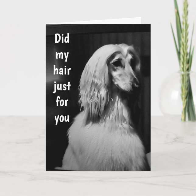 "GJORDE MIN HAIR BARA FÖR DIG" 18 BIRTHDAY-KORT KORT (Framsida)