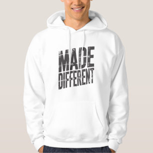 Gjort annorlunda Fet typografi Motiverande  Hoodie