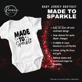 Gjort för att Glänsa Baby Jersey Kroppsoverall T Shirt