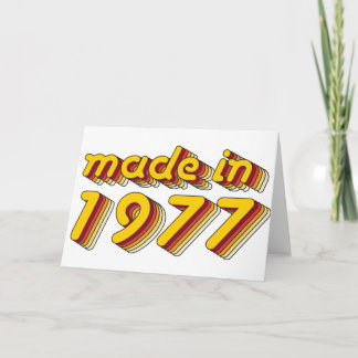 Gjort i 1977 (Yellow&Red) Kort