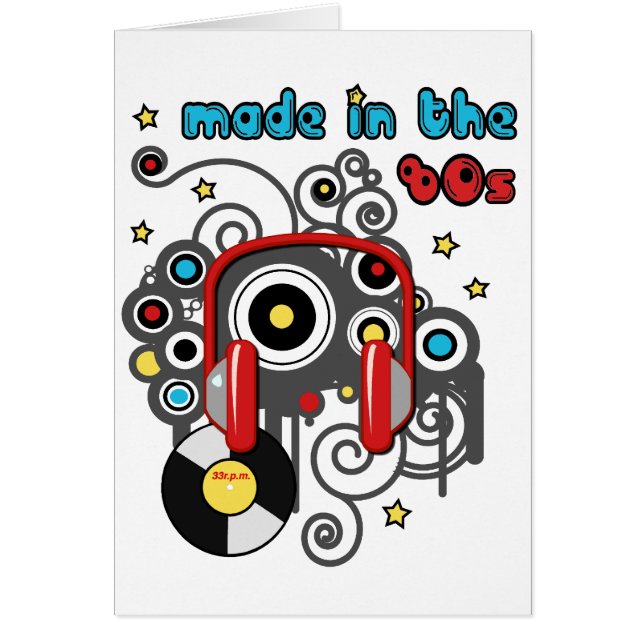 Gjort i 80-tal hälsningskort (Framsidan)