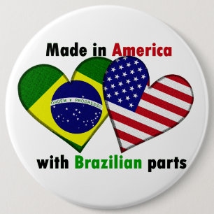 gjort i Amerika med brazilindelar Knapp