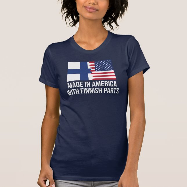 Gjort i Amerika med finlandssvenska delar T-shirt (Framsida)