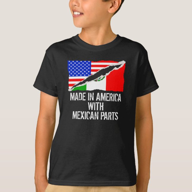 Gjort i Amerika med mexicanska delar T-shirt (Framsida)
