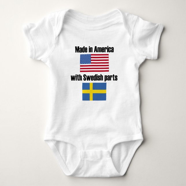 Gjort i Amerika med svenska delar T Shirt (Framsida)
