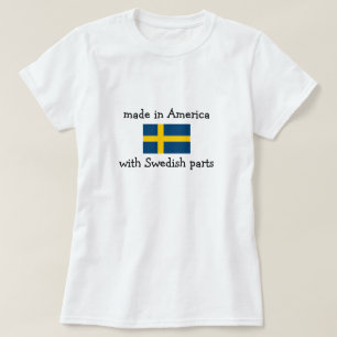 gjort i Amerika med svenska delar T Shirt