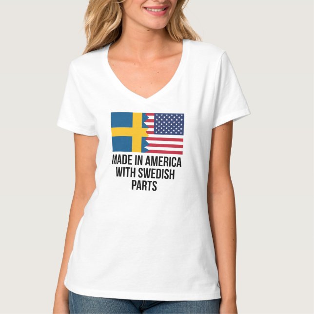 Gjort i Amerika med svenska delar T Shirt (Framsida)