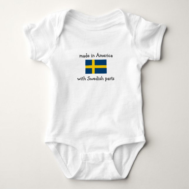gjort i Amerika med svenska delar Tee Shirt (Framsida)
