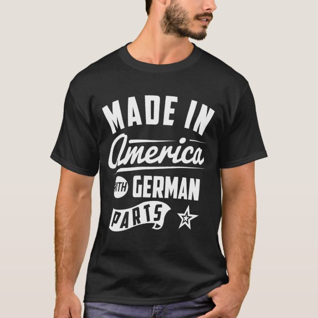 Gjort i Amerika med tyska delar T-shirt (Framsida)
