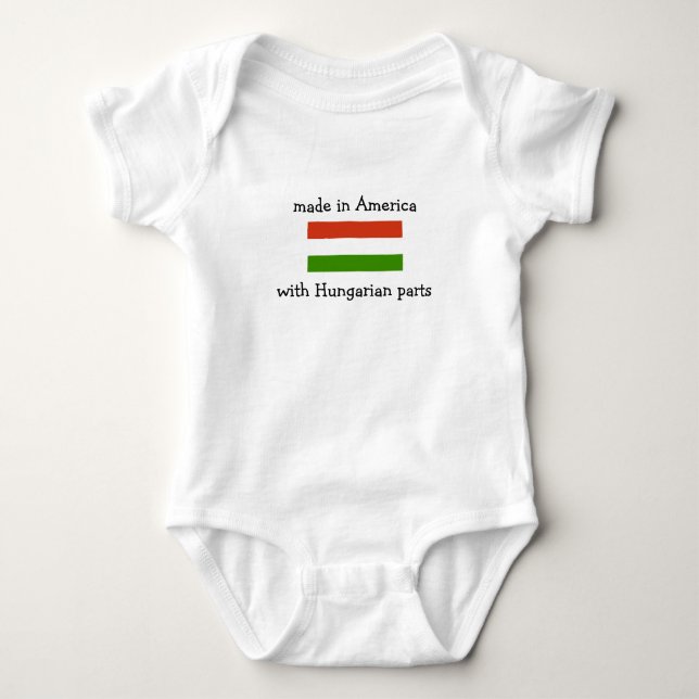 gjort i Amerika med ungerska delar Tee Shirt (Framsida)