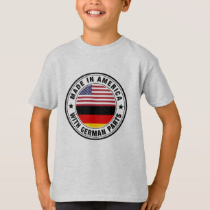 Gjort i amerikan med tysk delflagga t shirt