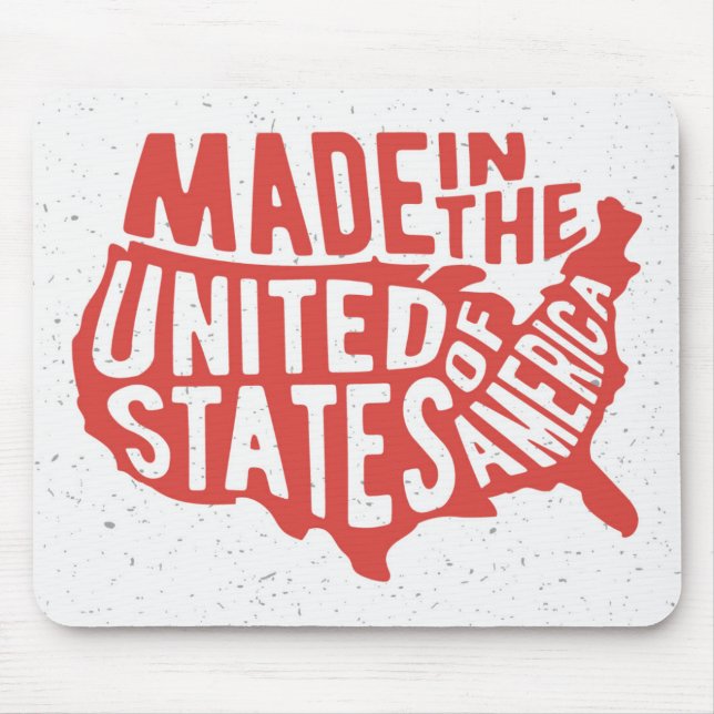 Gjort i Amerikas förenta stater typografi Musmatta (Framsidan)