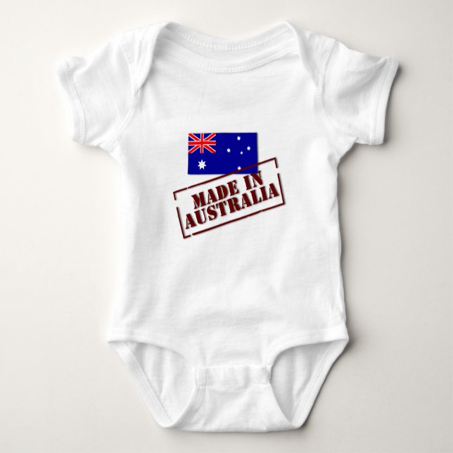 gjort i Australien bebisskjorta T-shirt (Framsida)