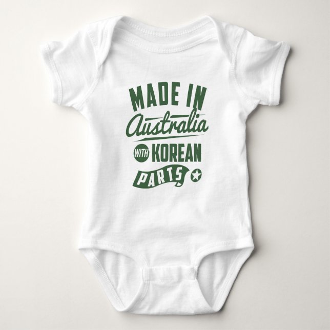 Gjort i Australien med koreanska delar Tee (Framsida)