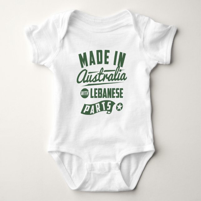 Gjort i Australien med libanesiska delar T Shirt (Framsida)