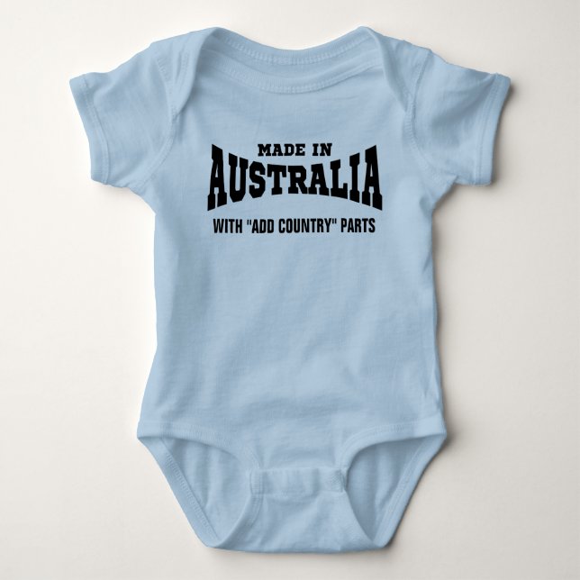 Gjort i Australien med "tillfoga beställnings- Tee Shirt (Framsida)
