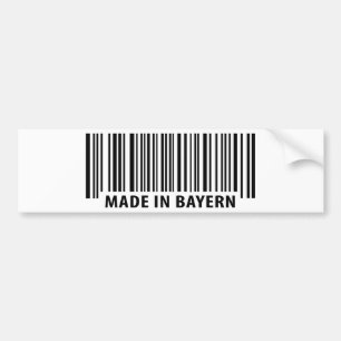 gjort i Bayern barcodesymbol Bildekal