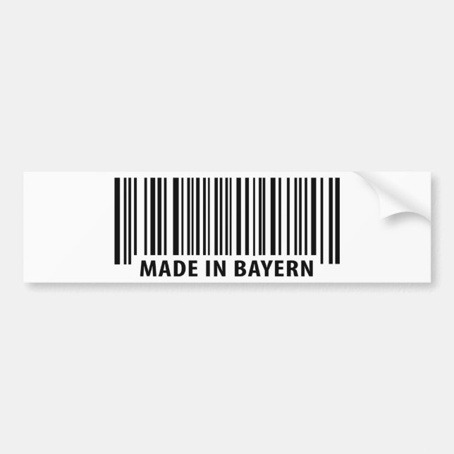 gjort i Bayern barcodesymbol Bildekal (Framsidan)