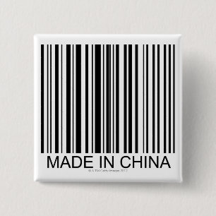 Gjort i china knapp