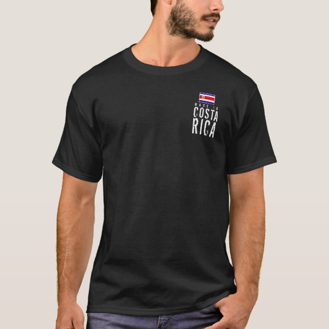 Gjort i Costa Rica - mörk - stoppa i fickan Tee Shirt (Framsida)