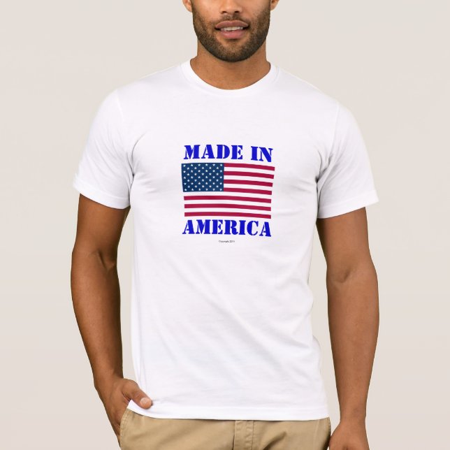 Gjort i den Amerika t-skjortan T Shirt (Framsida)