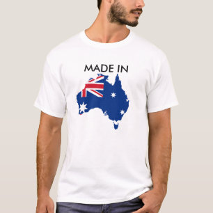 Gjort i den Australien skjortan född och lyftt T-shirt