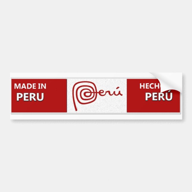 Gjort i den Peru bildekalet - Hecho en Perú Bildekal (Framsidan)