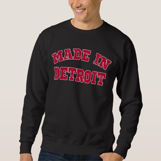 Gjort i Detroit Lång Ärmad Tröja (Framsida)