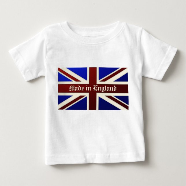 Gjort i England metallisk facklig jackflagga T Shirt (Framsida)