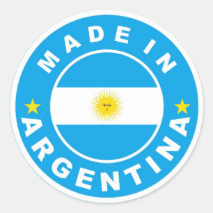 gjort i etikett för argentina landflagga