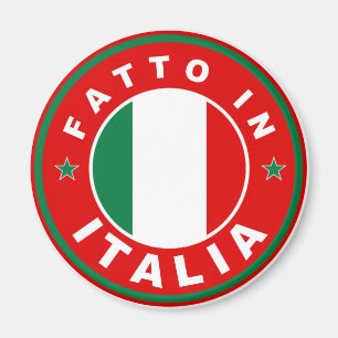 gjort i fattoen italia för etikett för magnet