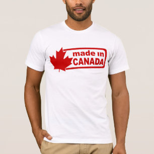 Gjort i Kanada - vit man skjorta T-shirt