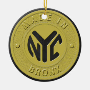 Gjort i New York Bronx Julgransprydnad Keramik