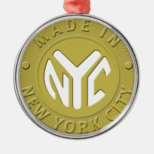 Gjort i New York Julgransprydnad Metall