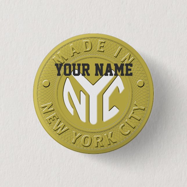 Gjort i New York Knapp (Framsida)