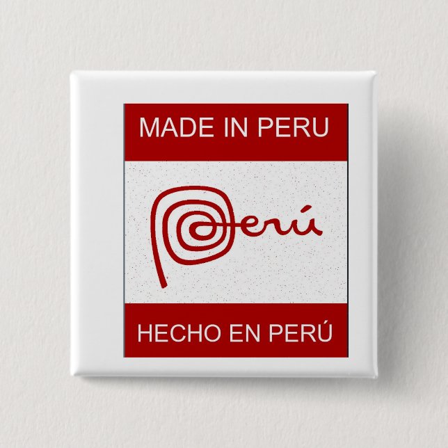 Gjort i Peru Knapp (Framsida)