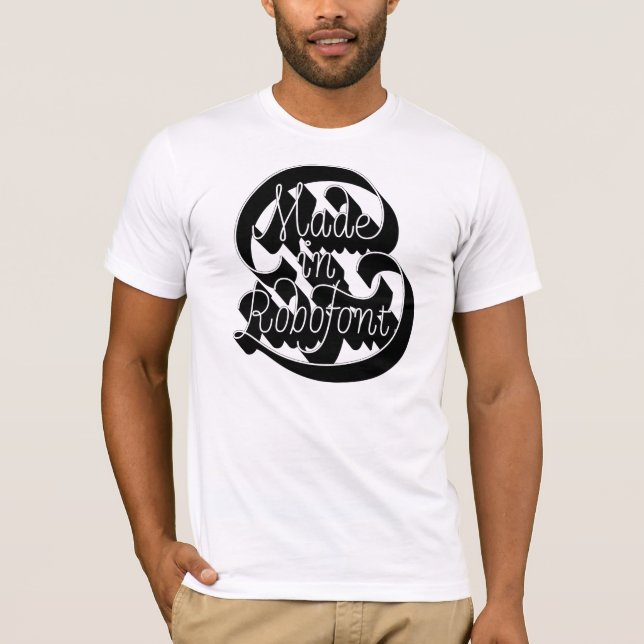 Gjort i RoboFont T-shirt (Framsida)