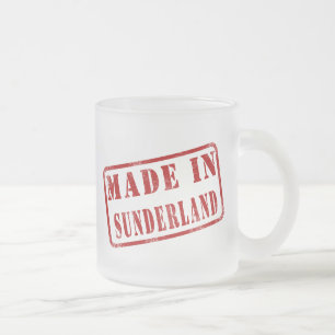 Gjort i Sunderland Frostad Glasmugg
